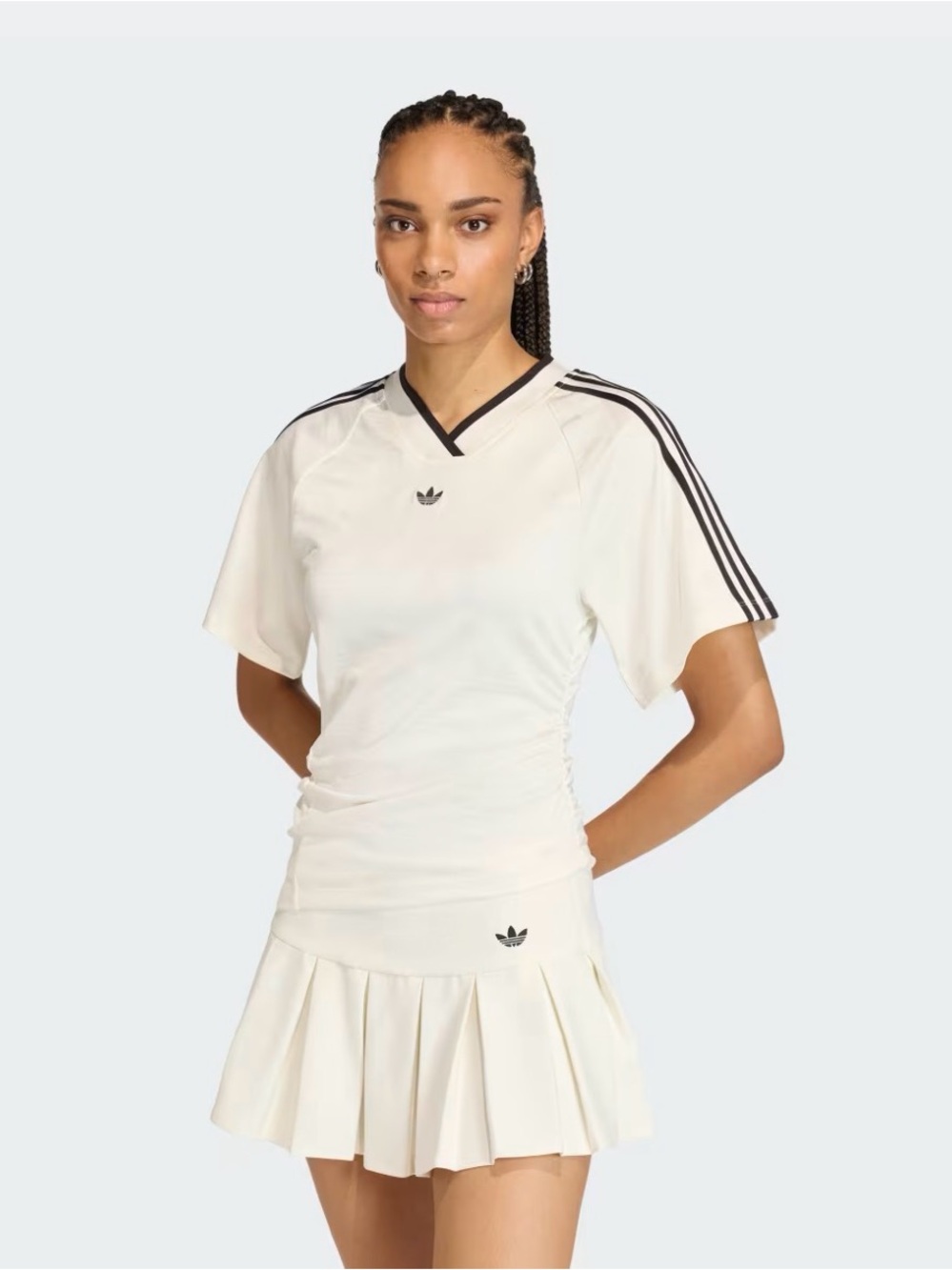 adidas Slim Fit Ruched Jersey Soccer/Football